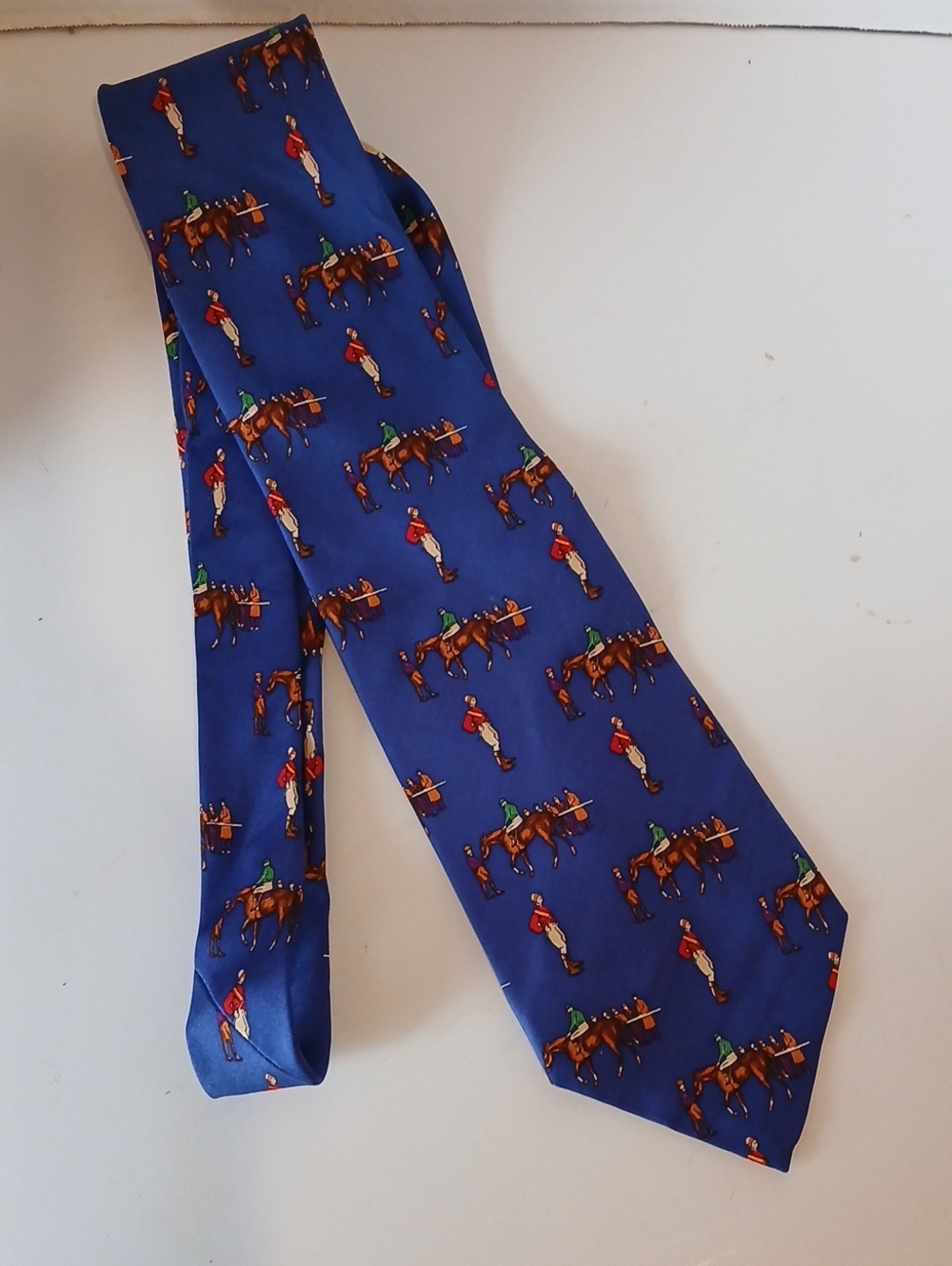 Polo by Ralph Lauren Royal Blue Equestrian Print Tie